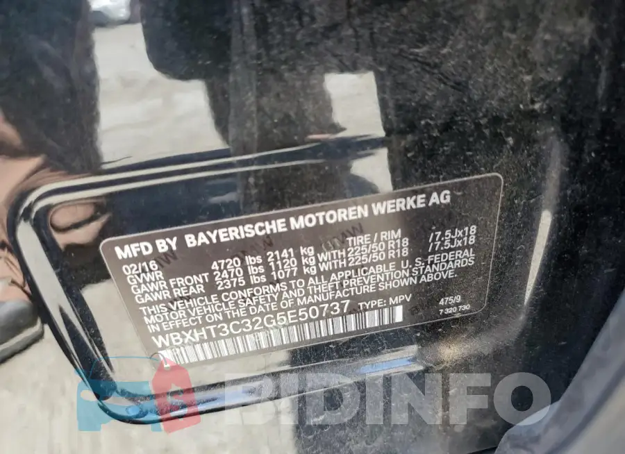 WBXHT3C32G5E50737 Photo# 13