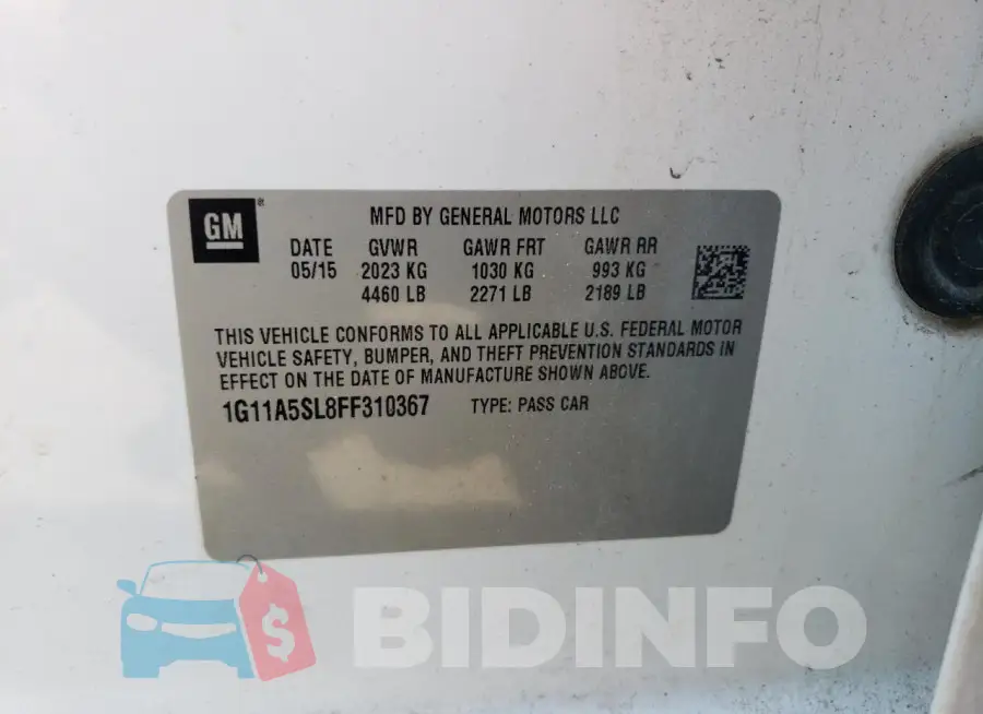 1G11A5SL8FF310367 Photo# 12