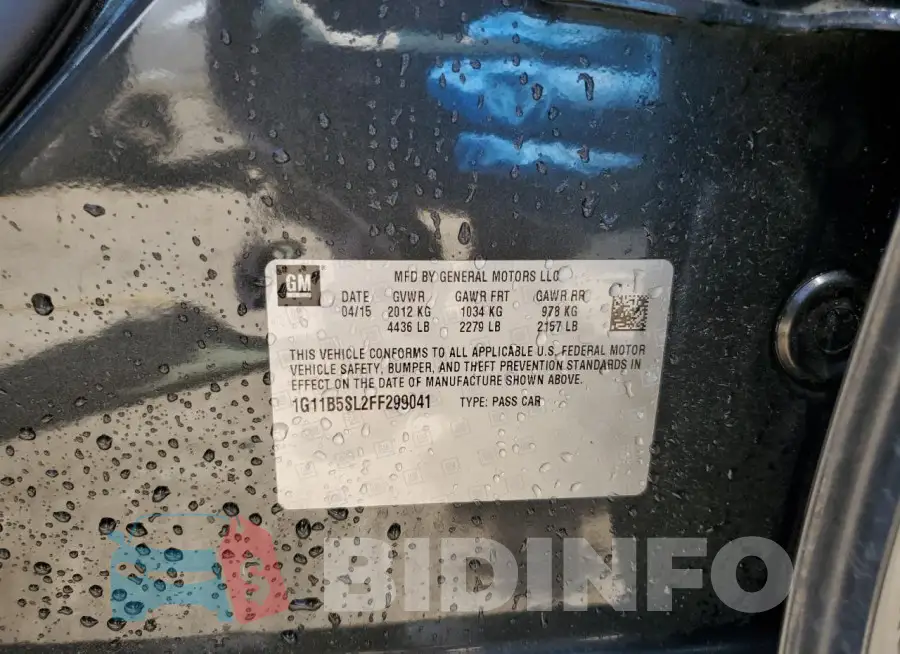 1G11B5SL2FF299041 Photo# 13