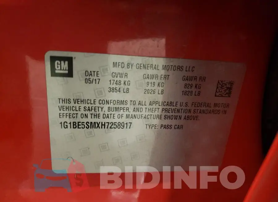 1G1BE5SMXH7258917 Photo# 12