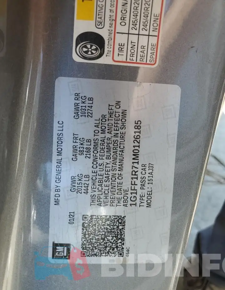 1G1FF1R71M0126185 Photo# 12