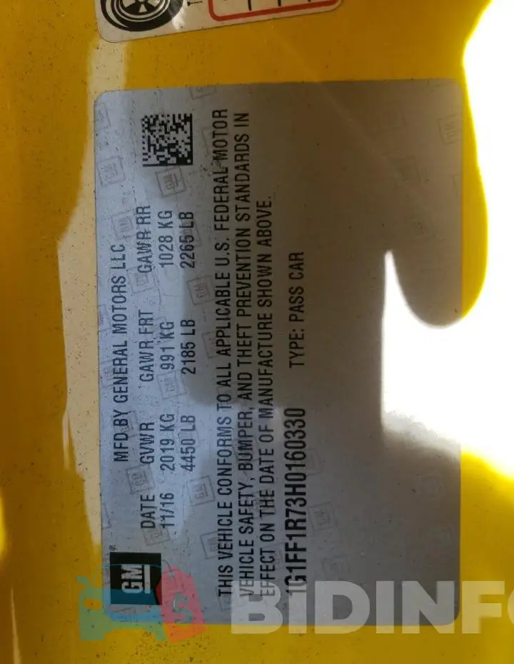 1G1FF1R73H0160330 Photo# 12