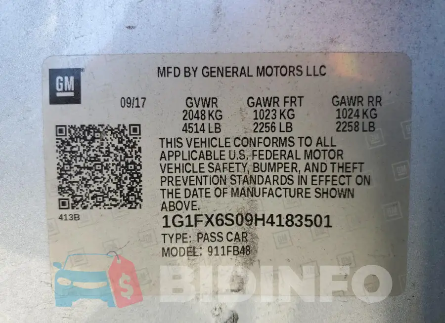 1G1FX6S09H4183501 Photo# 12