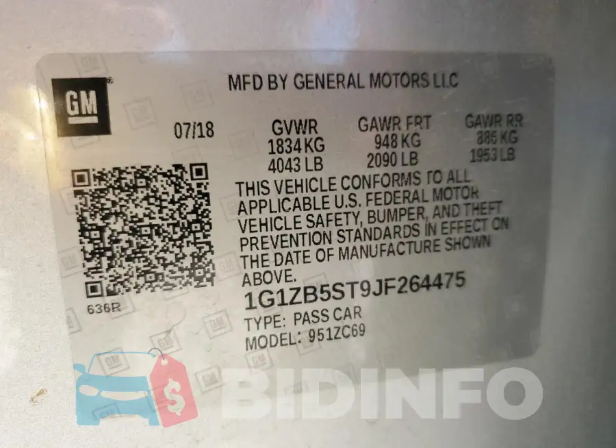 1G1ZB5ST9JF264475 Photo# 12