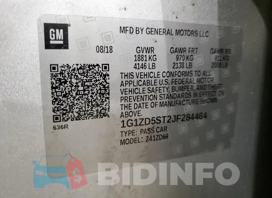 1G1ZD5ST2JF284464 Photo# 12