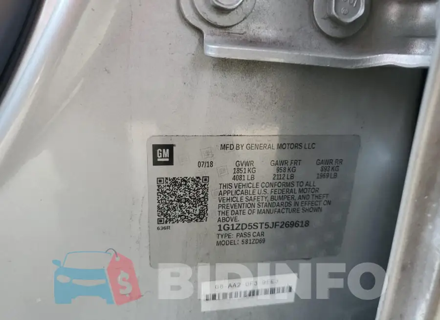 1G1ZD5ST5JF269618 Photo# 12