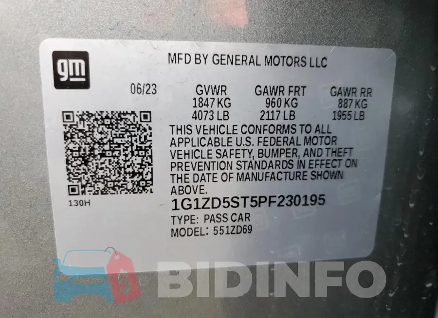 1G1ZD5ST5PF230195 Photo# 13