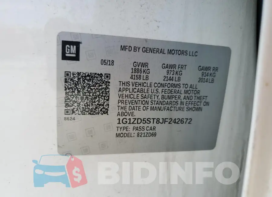 1G1ZD5ST8JF242672 Photo# 13