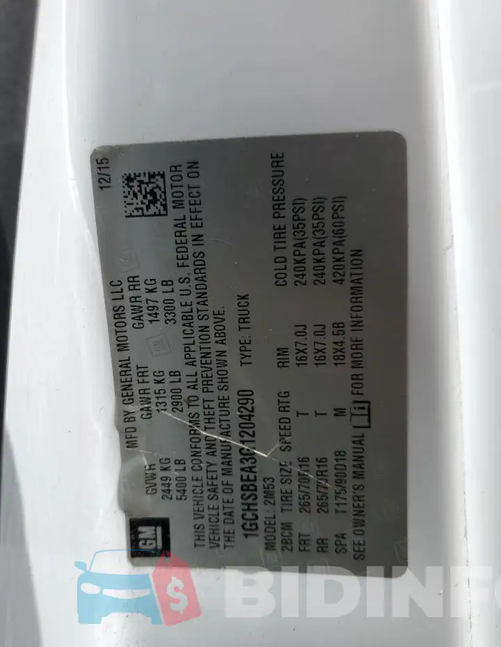 1GCHSBEA3G1204290 Photo# 12