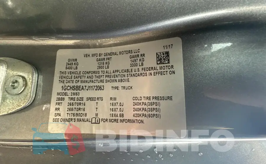 1GCHSBEA7J1172063 Photo# 10