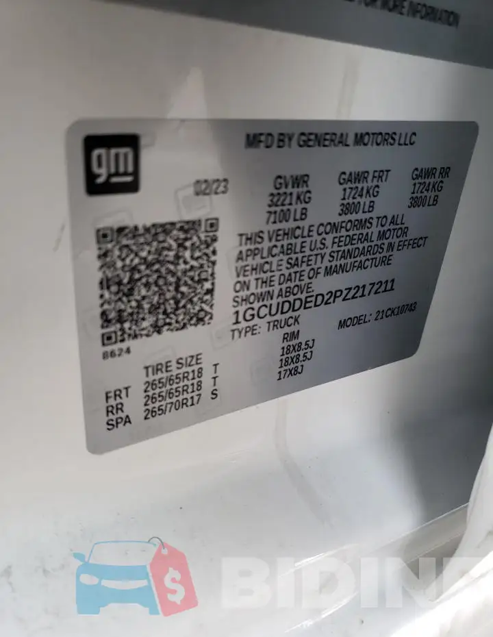 1GCUDDED2PZ217211 Photo# 12