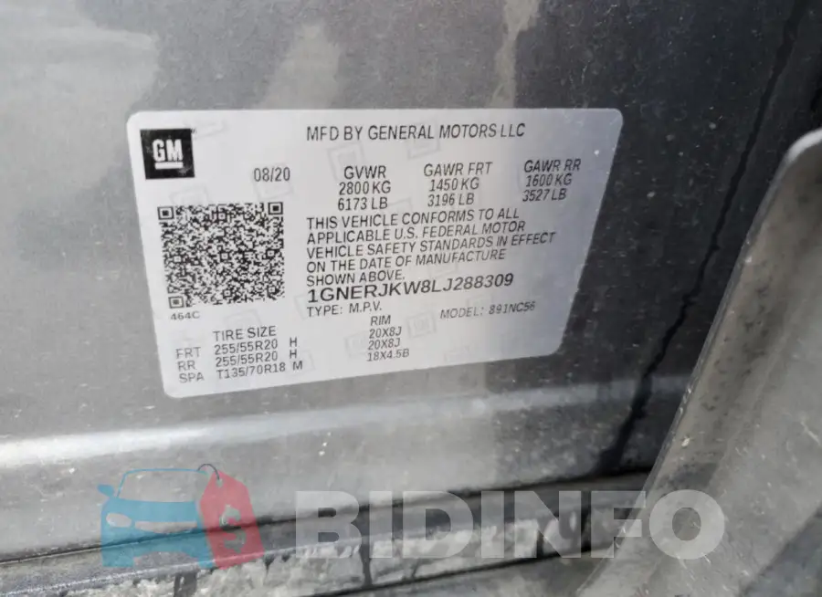 1GNERJKW8LJ288309 Photo# 13