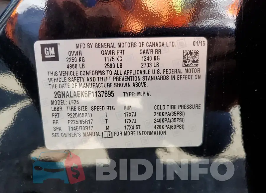 2GNALAEK6F1137895 Photo# 13