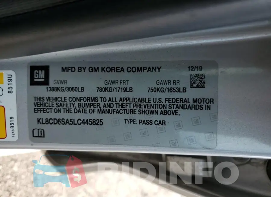 KL8CD6SA5LC445825 Photo# 12