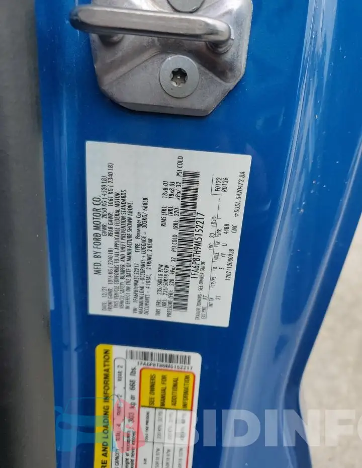 1FA6P8TH9M5152217 Photo# 12