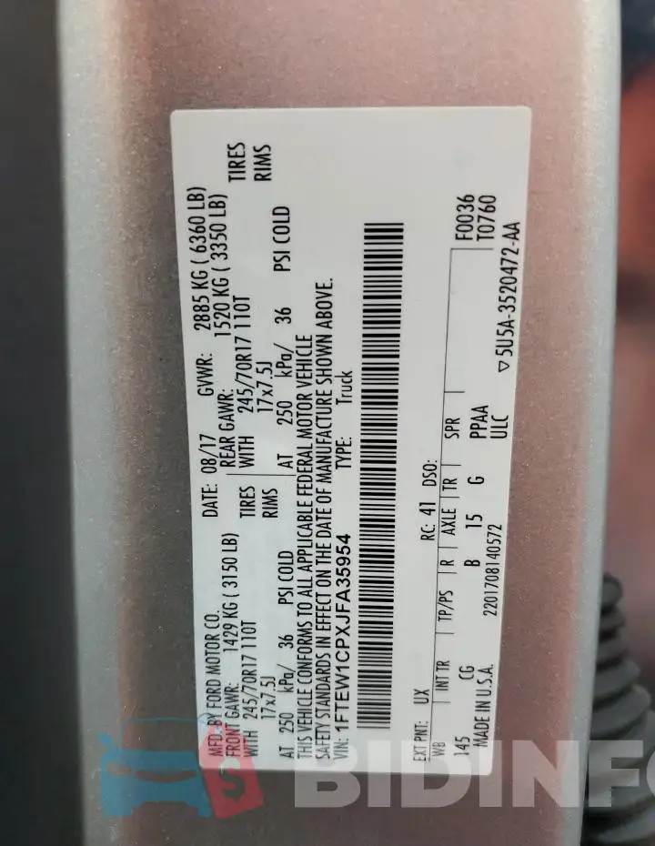 1FTEW1CPXJFA35954 Photo# 12