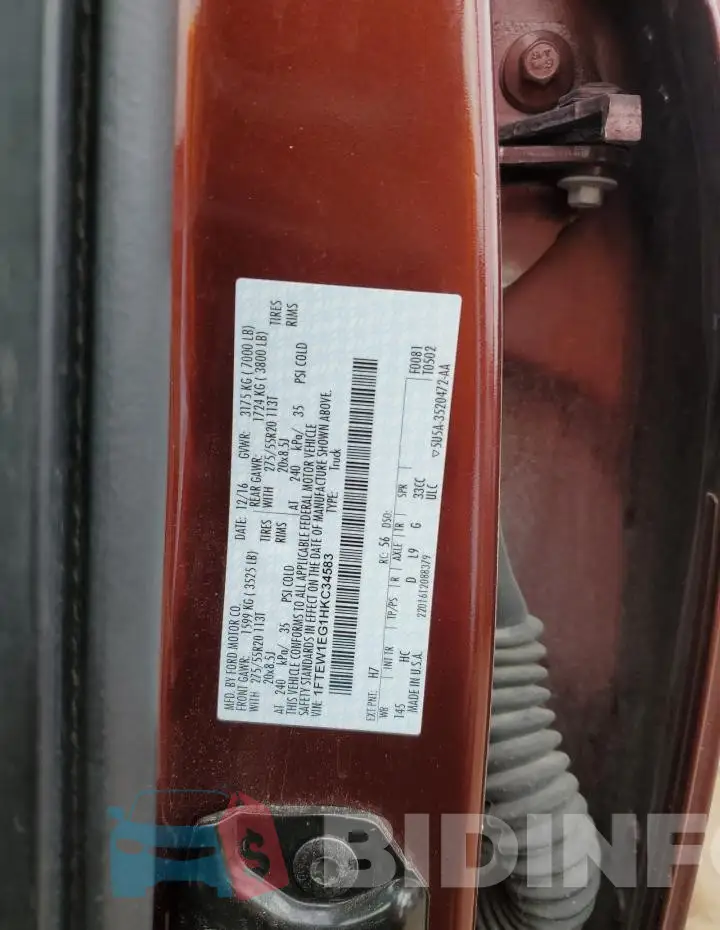 1FTEW1EG1HKC34583 Photo# 12