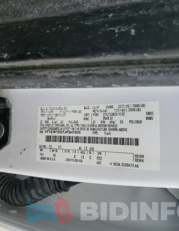 1FTEW1EG7JFB47835 Photo# 12
