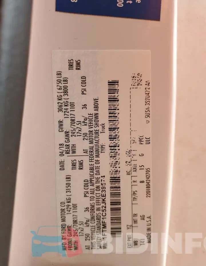 1FTMF1C52JKE39574 Photo# 13