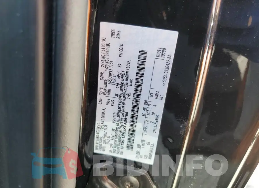 1FTMF1EB3KFA59186 Photo# 12