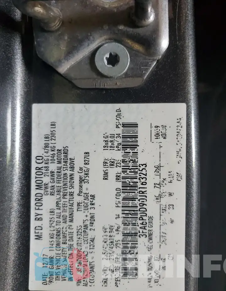 3FA6P0D90JR163253 Photo# 13