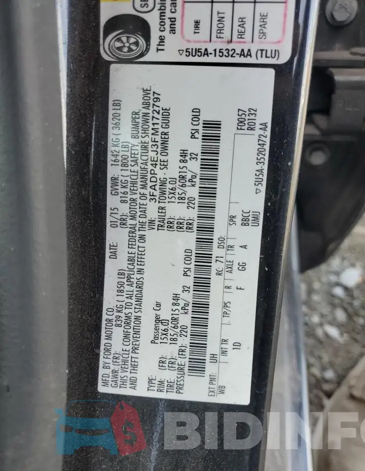 3FADP4EJ3FM172797 Photo# 12