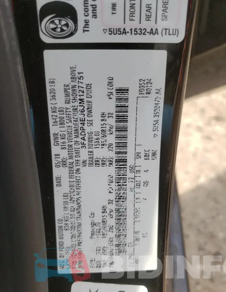 3FADP4EJ6JM127751 Photo# 13