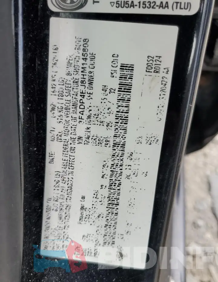 3FADP4EJ8HM145808 Photo# 12