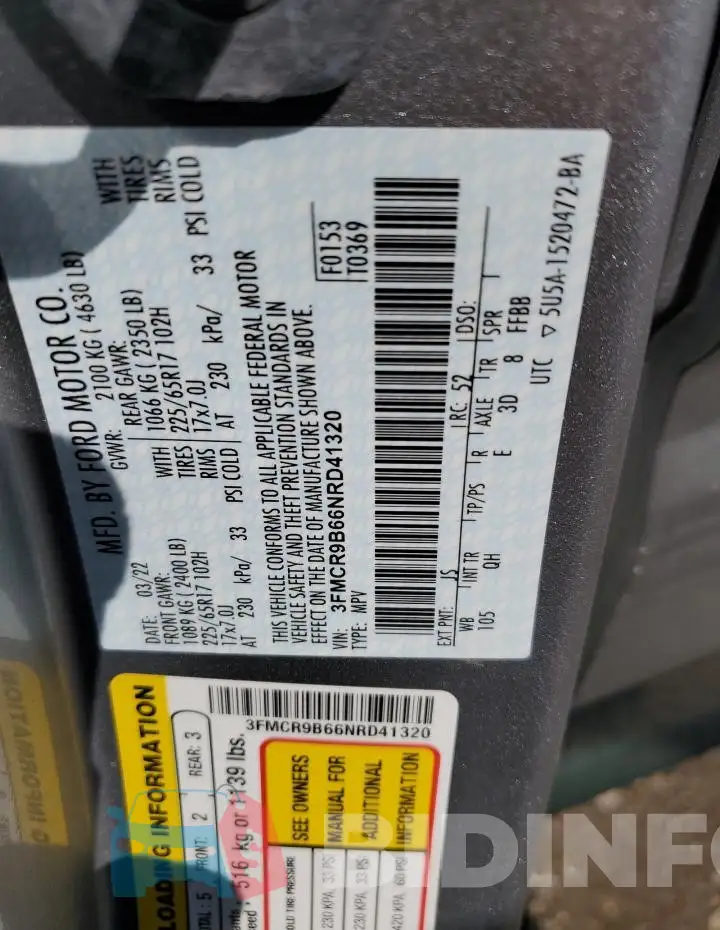 3FMCR9B66NRD41320 Photo# 13