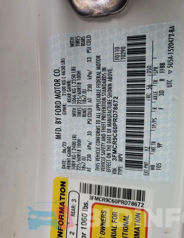 3FMCR9C60PRD78672 Photo# 12