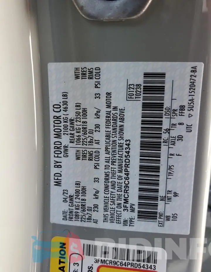 3FMCR9C64PRD54343 Photo# 13