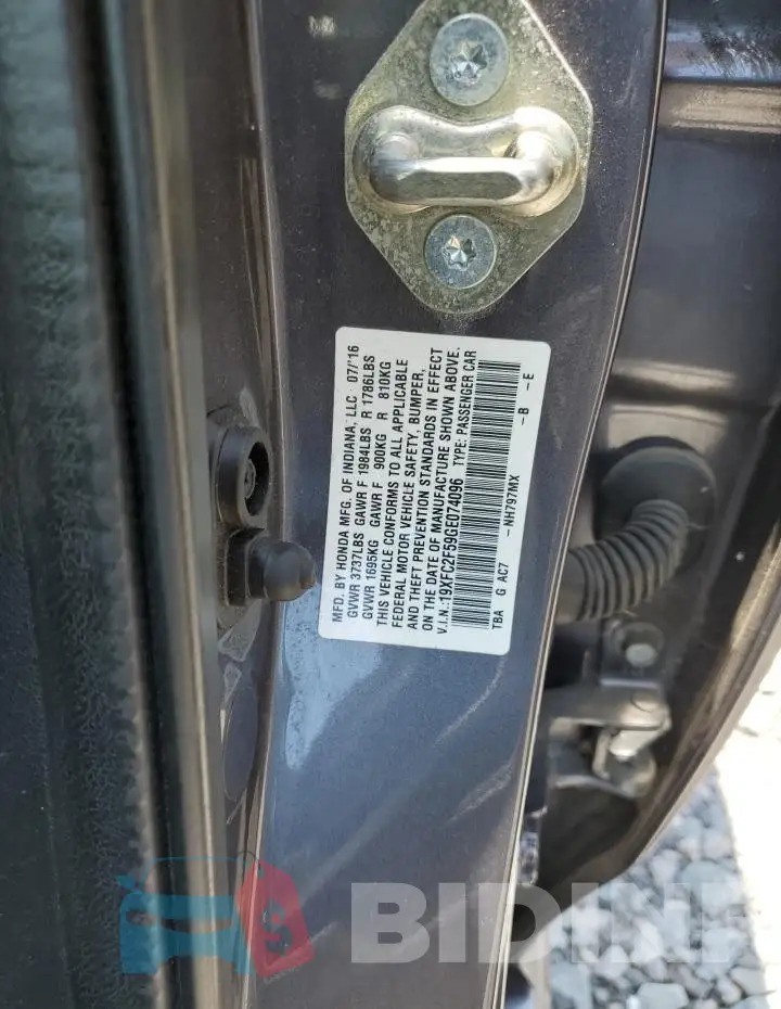 19XFC2F59GE074096 Photo# 12