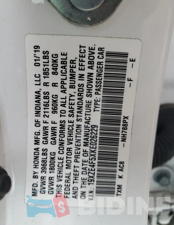 19XZE4F5XKE026229 Photo# 12