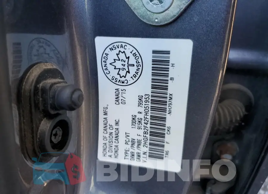 2HGFB2F42FH051953 Photo# 12