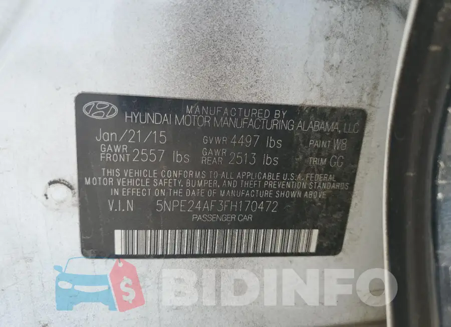5NPE24AF3FH170472 Photo# 12