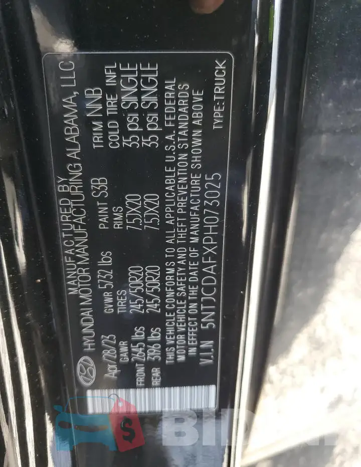 5NTJCDAFXPH073025 Photo# 13