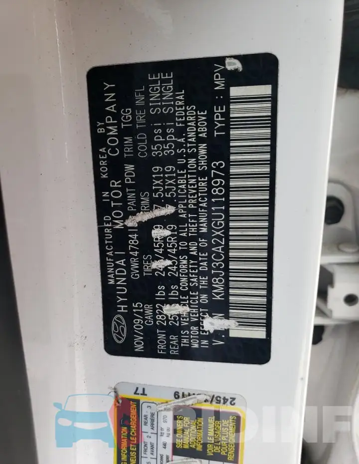 KM8J3CA2XGU118973 Photo# 12