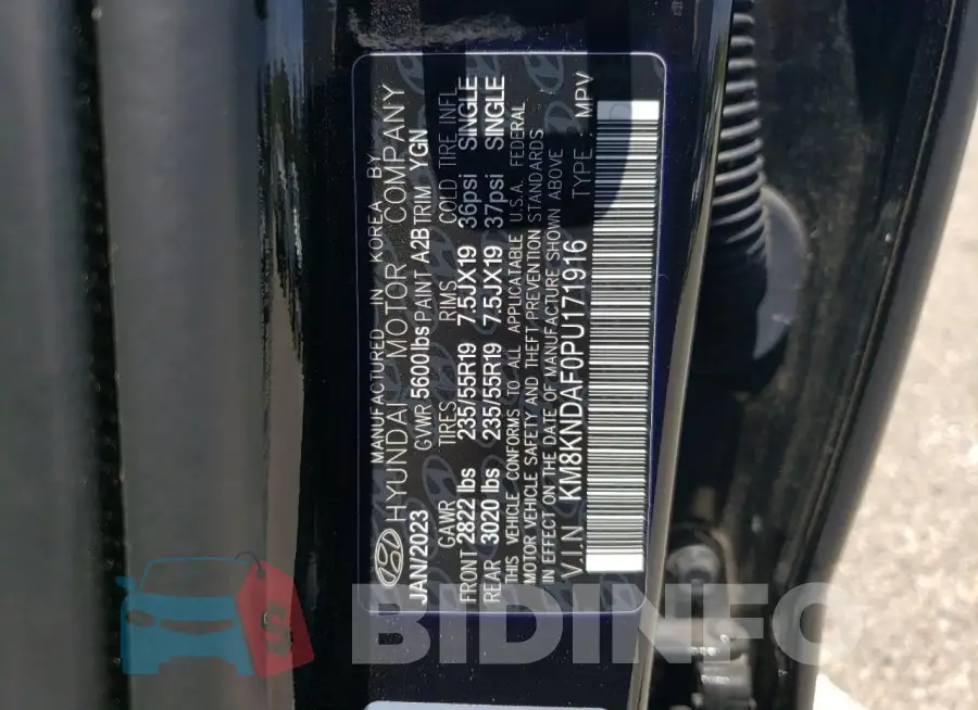 KM8KNDAF0PU171916 Photo# 12