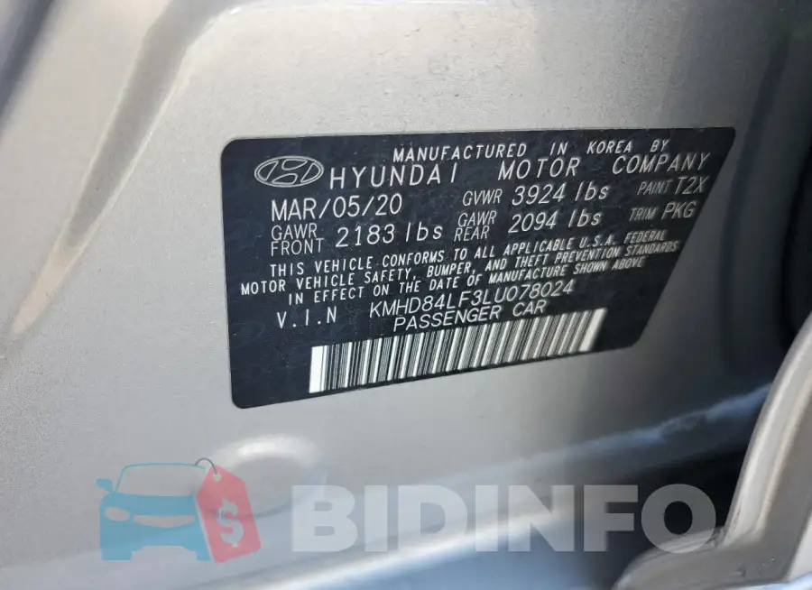 KMHD84LF3LU078024 Photo# 12
