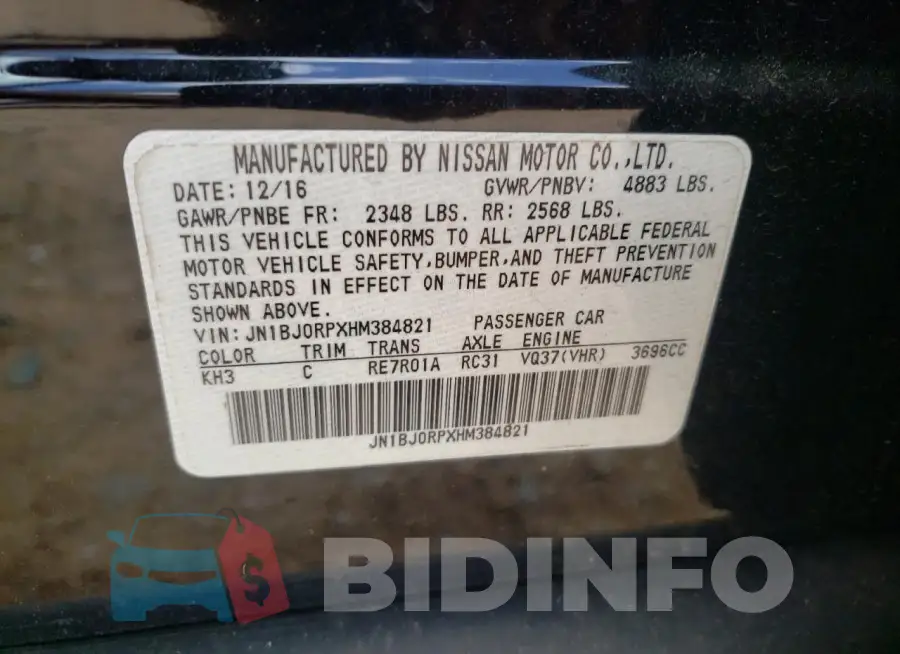 JN1BJ0RPXHM384821 Photo# 12