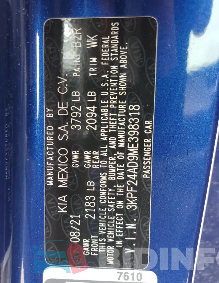 3KPF24AD9ME398318 Photo# 12