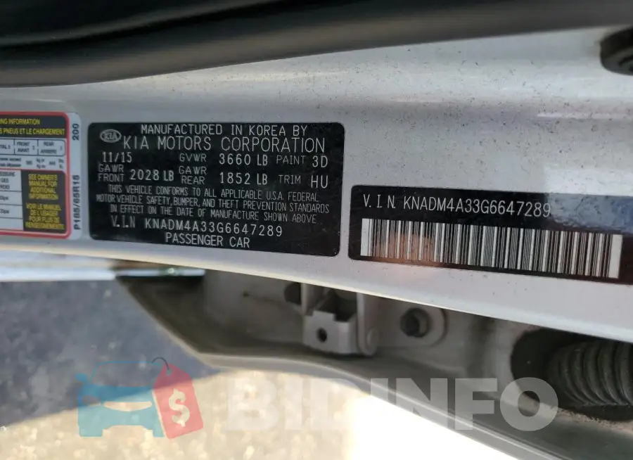 KNADM4A33G6647289 Photo# 12