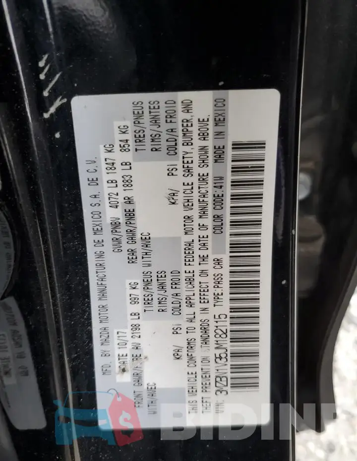 3MZBN1V35JM182115 Photo# 12