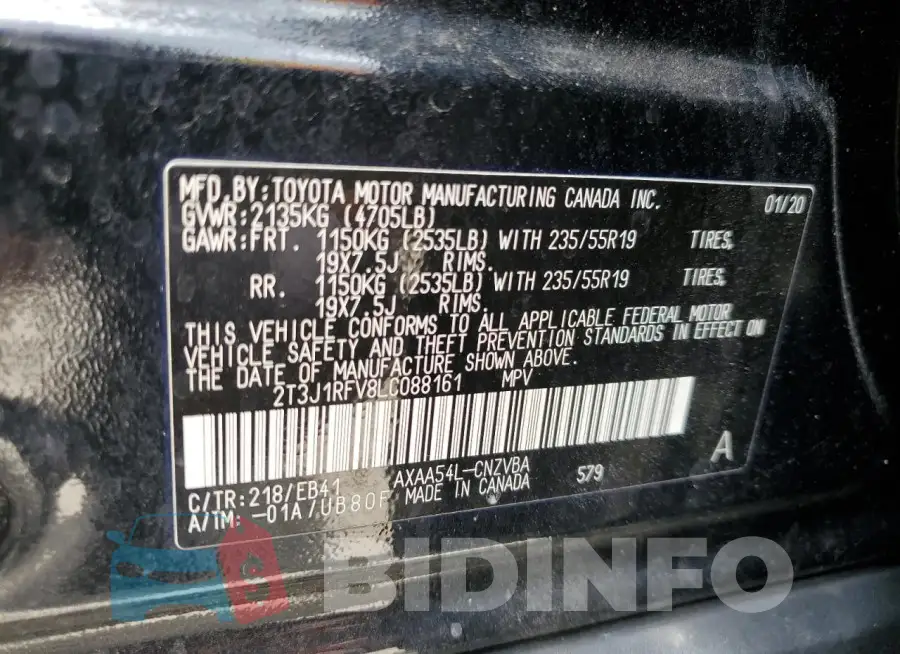 2T3J1RFV8LC088161 Photo# 14