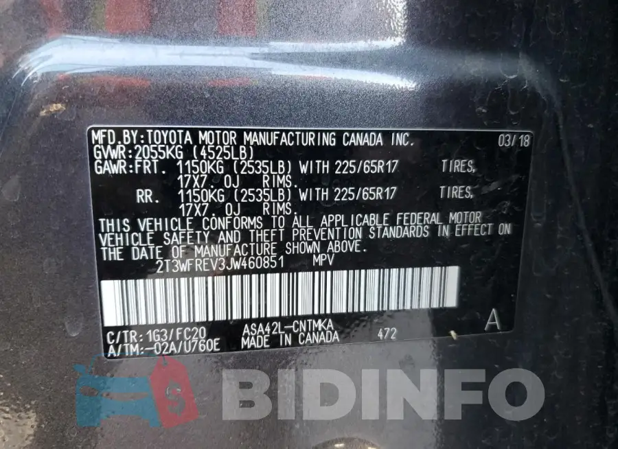 2T3WFREV3JW460851 Photo# 13