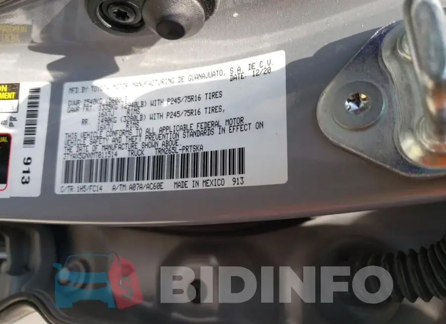 3TYAX5GNXMT011514 Photo# 12