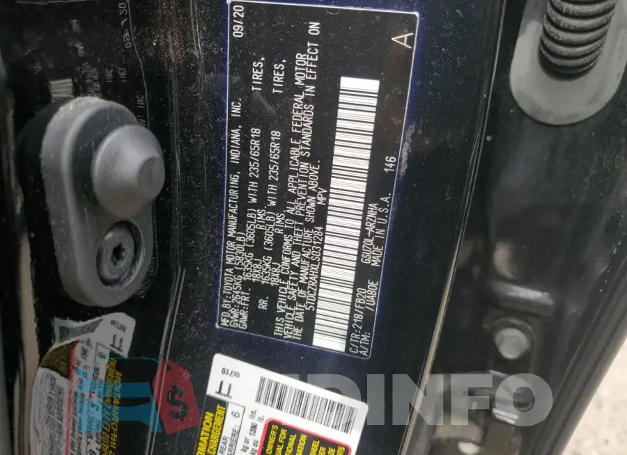 5TDCZRAHXLS031284 Photo# 14