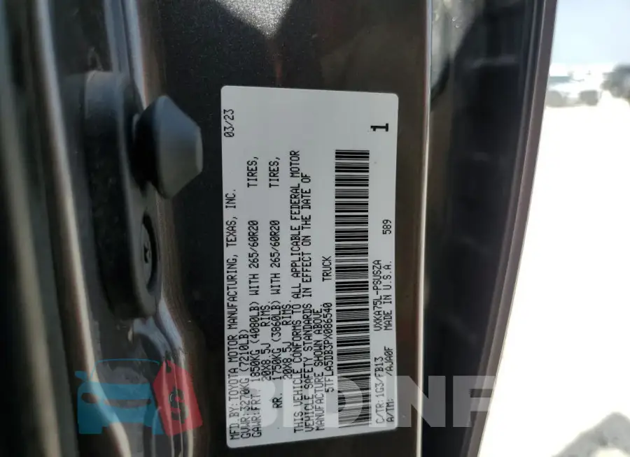 5TFLA5DB3PX086540 Photo# 12