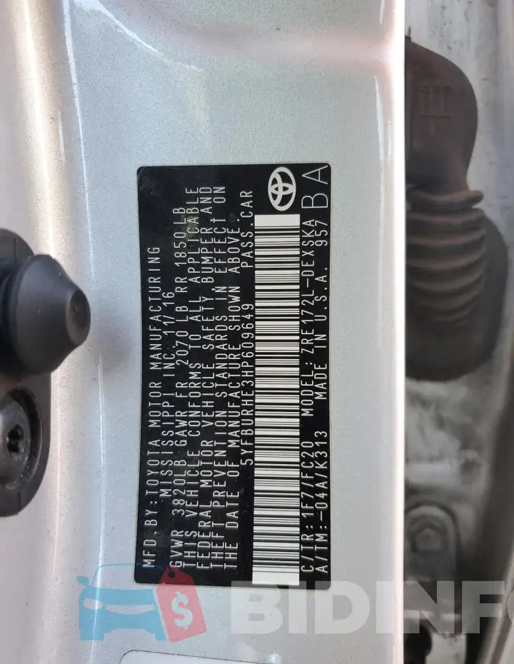 5YFBURHE3HP609649 Photo# 13