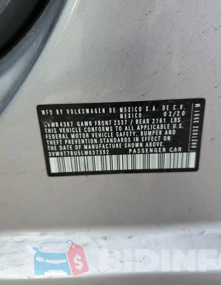 3VW6T7BU5LM037392 Photo# 12